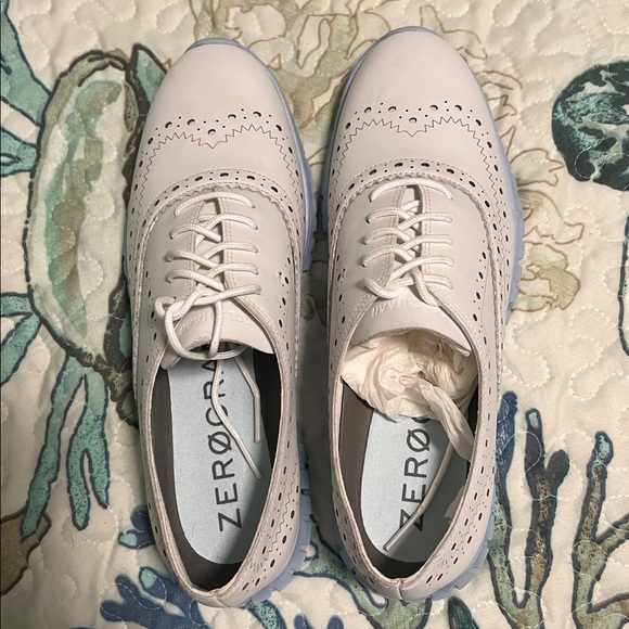 Women's White Cole Haan Brogue Shoes - Picture 6 of 9